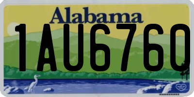 AL license plate 1AU6760