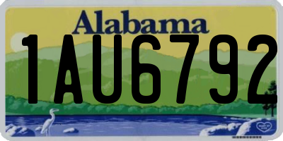 AL license plate 1AU6792
