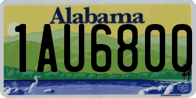 AL license plate 1AU6800