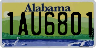 AL license plate 1AU6801