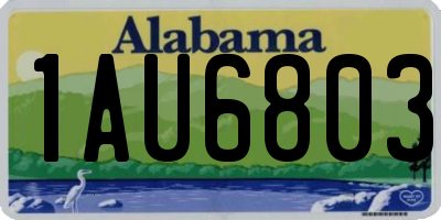 AL license plate 1AU6803
