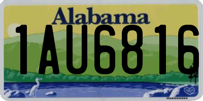 AL license plate 1AU6816