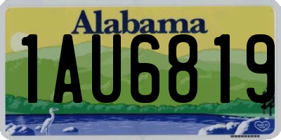 AL license plate 1AU6819