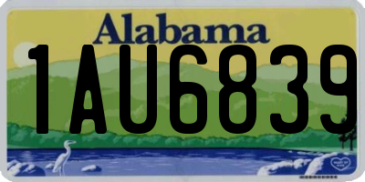 AL license plate 1AU6839