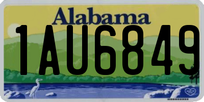 AL license plate 1AU6849
