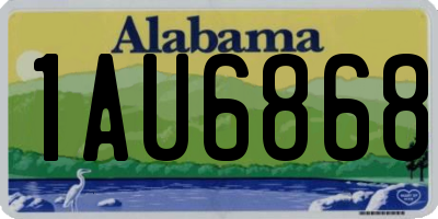 AL license plate 1AU6868
