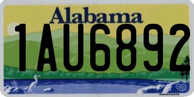 AL license plate 1AU6892