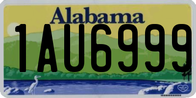 AL license plate 1AU6999