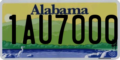 AL license plate 1AU7000