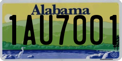 AL license plate 1AU7001