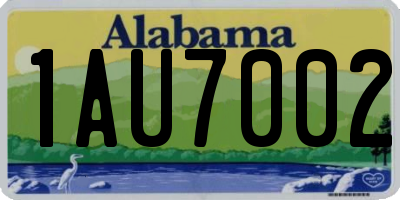 AL license plate 1AU7002