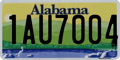 AL license plate 1AU7004