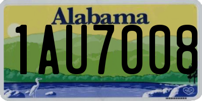 AL license plate 1AU7008