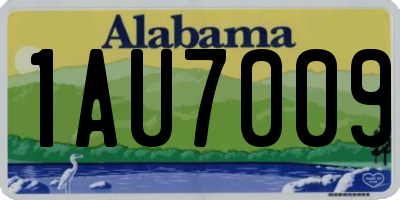 AL license plate 1AU7009