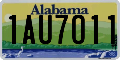 AL license plate 1AU7011