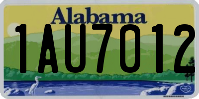 AL license plate 1AU7012