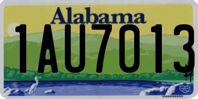 AL license plate 1AU7013
