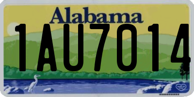 AL license plate 1AU7014