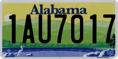 AL license plate 1AU7017