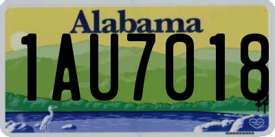 AL license plate 1AU7018
