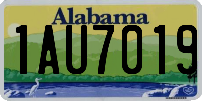 AL license plate 1AU7019