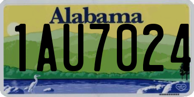 AL license plate 1AU7024