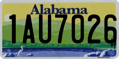 AL license plate 1AU7026
