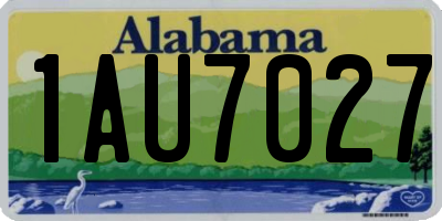 AL license plate 1AU7027