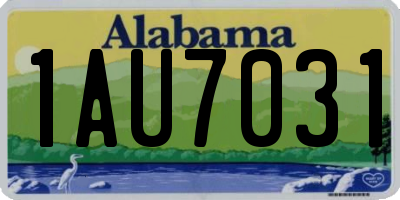 AL license plate 1AU7031