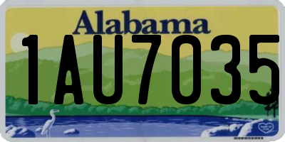 AL license plate 1AU7035