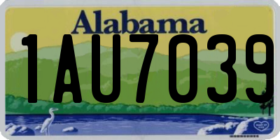 AL license plate 1AU7039