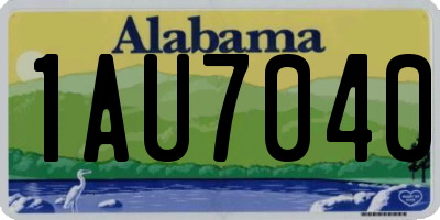 AL license plate 1AU7040