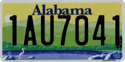 AL license plate 1AU7041