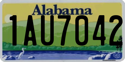 AL license plate 1AU7042