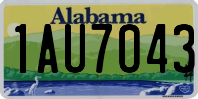 AL license plate 1AU7043
