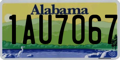 AL license plate 1AU7067