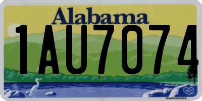AL license plate 1AU7074