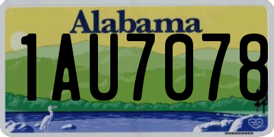 AL license plate 1AU7078