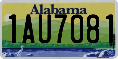AL license plate 1AU7081