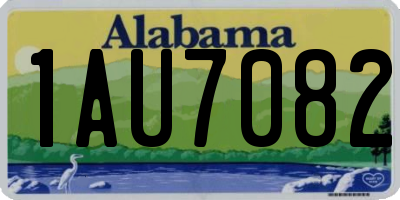 AL license plate 1AU7082