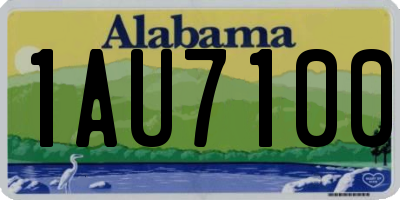 AL license plate 1AU7100