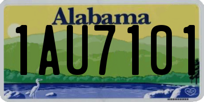 AL license plate 1AU7101