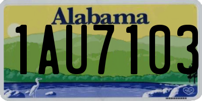 AL license plate 1AU7103