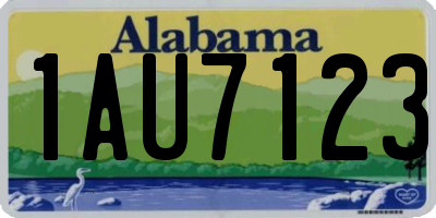 AL license plate 1AU7123