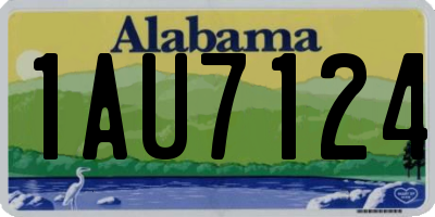 AL license plate 1AU7124
