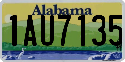 AL license plate 1AU7135