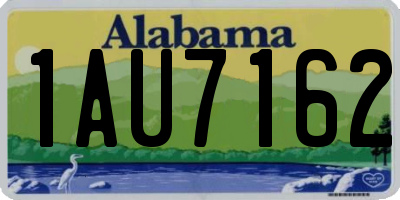 AL license plate 1AU7162