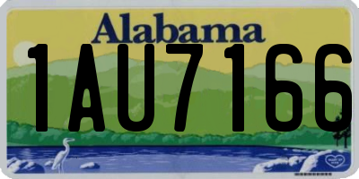 AL license plate 1AU7166