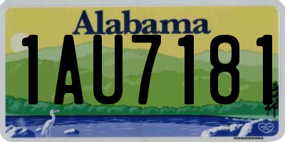 AL license plate 1AU7181