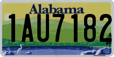 AL license plate 1AU7182